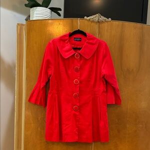 Red Button-Up Coat